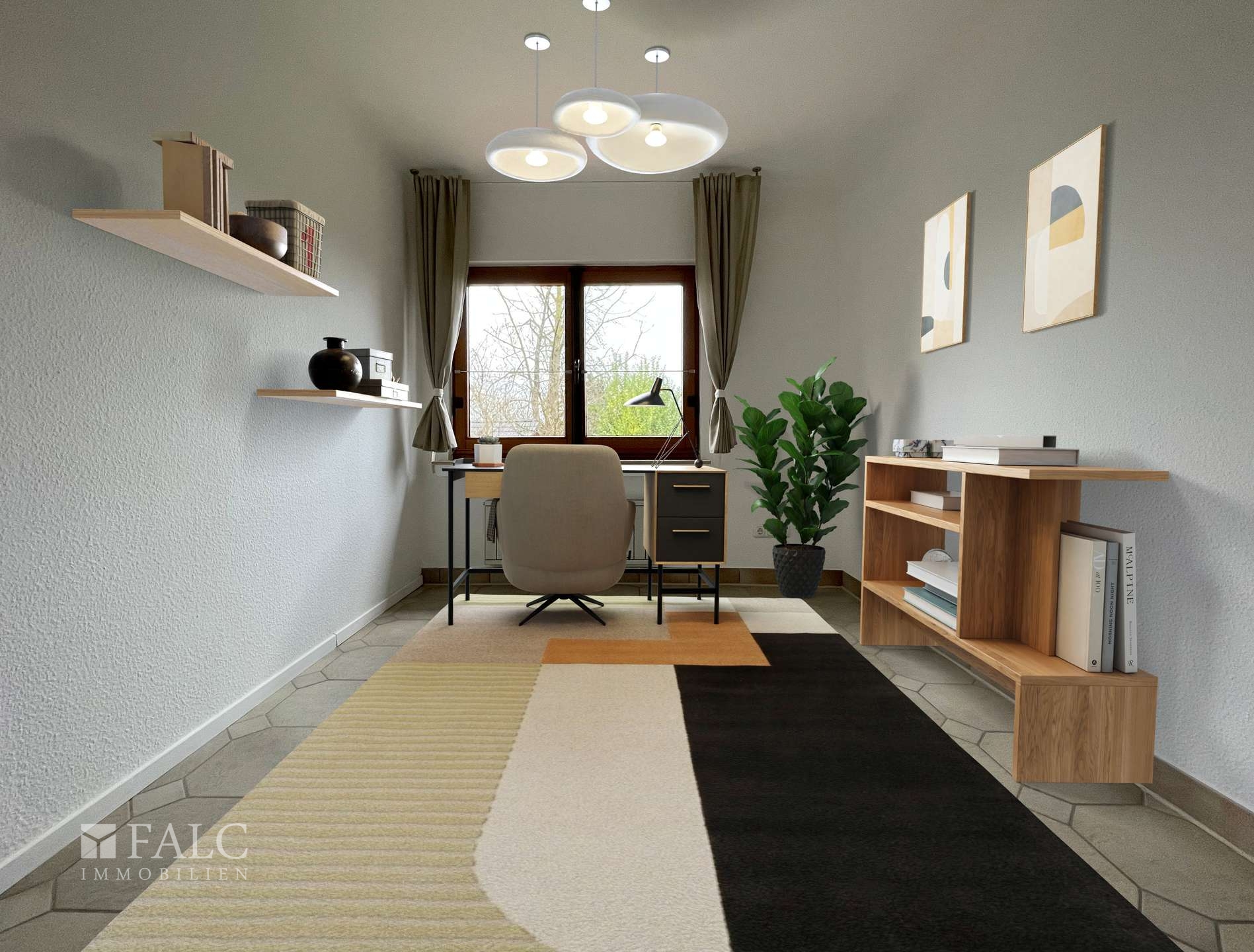Büro gestaged 